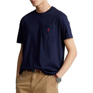 Polo Ralph Lauren Men's Navy Blue Pocket Logo T-shirt Size Small